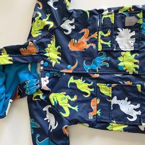 Hatley Blue and White Dino print Raincoat